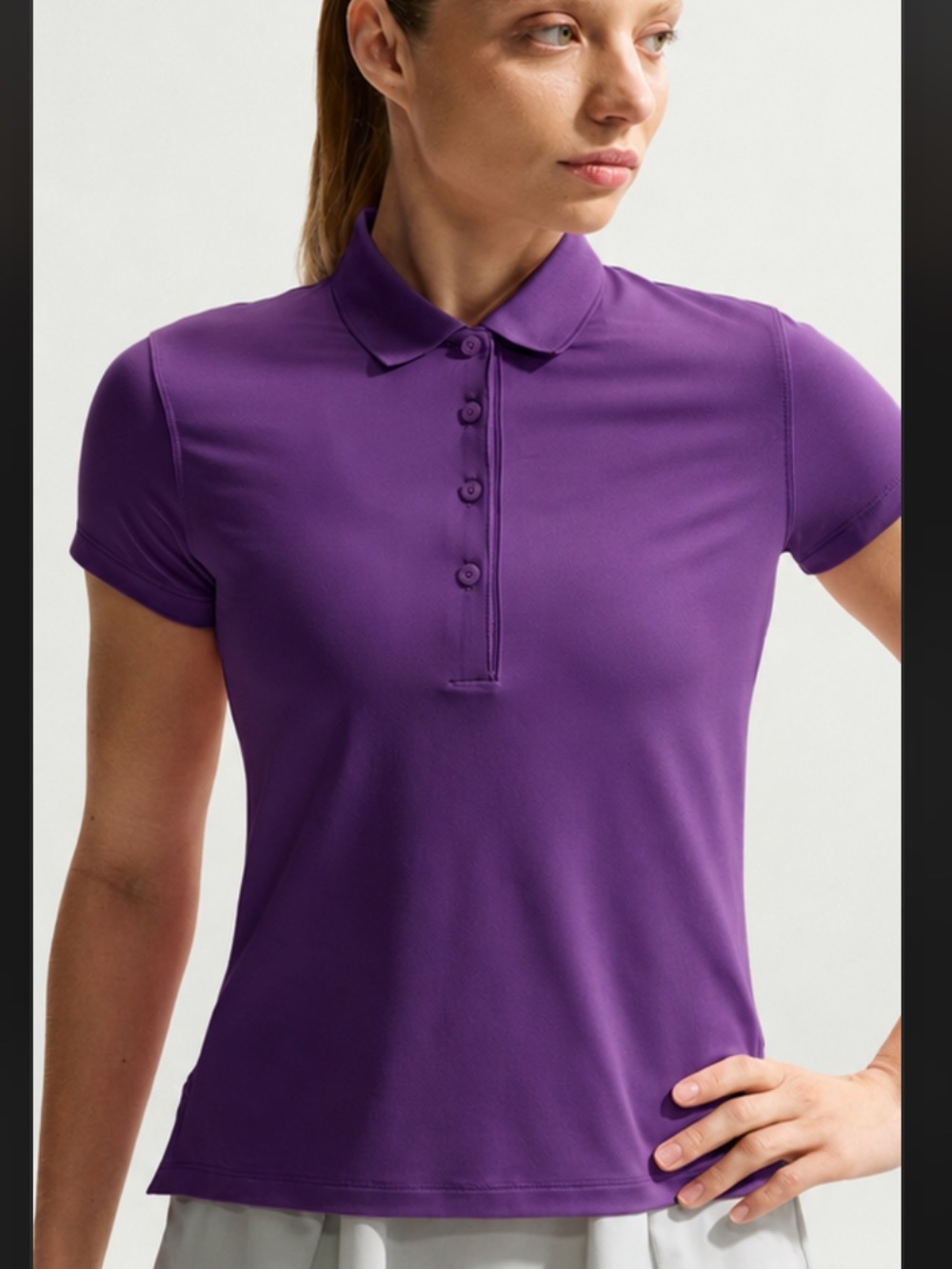 Nike Golf Club Dri-Fit UV Short Sleeve Polo Size XS Purple